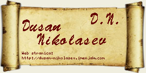 Dušan Nikolašev vizit kartica